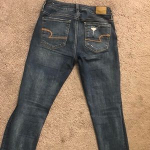 American eagle blue jeans super stench